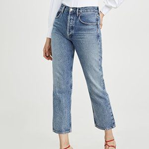 AGOLDE Ripley Mid Rise Straight Jeans in Forfeit